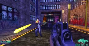 Beyond Sunset is a gloriously cyberpunk mix of classic Doom and Deux Ex soaked in blood and neon